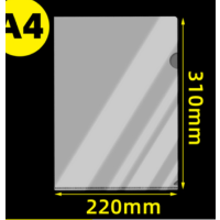 A4/透明塑料加厚单页夹封套/50个