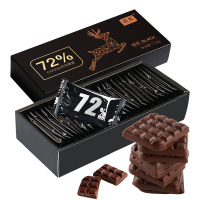 诺梵纯黑巧克力72%可可原浆偏苦110g*2盒