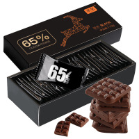 诺梵纯黑巧克力65%可可原浆微苦110g/盒