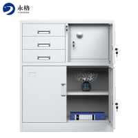 永格钢制办公室文件柜铁皮矮柜书柜资料密码带锁凭证档案员工更衣柜子