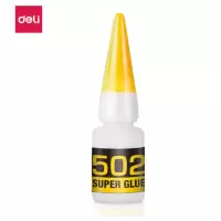 得力(Deli)502强力胶水 快速粘合无色胶水 8g/支 单只装 办公用品 7144