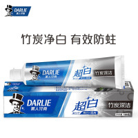 黑人(DARLIE)超白竹炭深洁美白牙膏190g 去牙渍 亮白牙齿