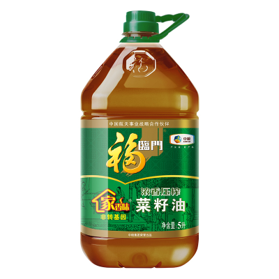 福临门家香味浓香压榨菜籽油5L