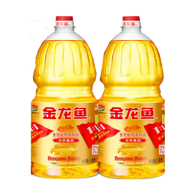 金龙鱼黄金比例调和油礼盒1.8L*2瓶装食用油非转基因