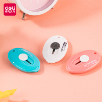 得力迷你美工刀学生用小号可爱随身小刀裁纸刀儿童小型开箱器便携mini拆快递包裹专用神器折叠文具壁纸刀