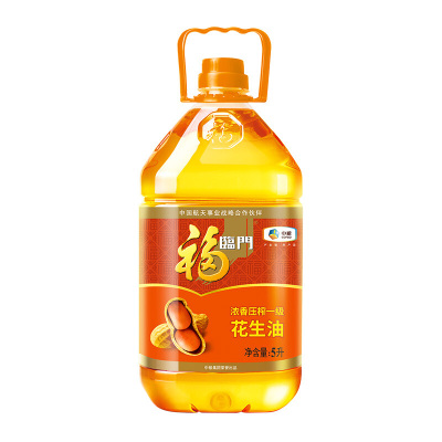 福临门 食用油 浓香压榨一级花生油5L/桶 中粮出品 5L