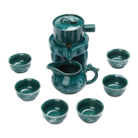 苏宁极物 凯斯拓 大理石纹自动茶具 深绿