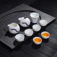 拓牌 6头雪花釉企鹅壶 车载套装 雪花釉功夫茶具套装 单套装