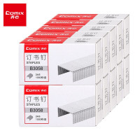 齐心(COMIX) B3058 优质高强度订书钉/统一钉/标准钉 24/6 10盒/包 单包装