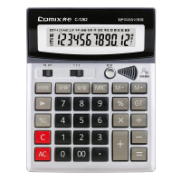 齐心(COMIX) C-1262 计算器大按键办公文具大号语音计算机验钞语音计算器 单台价格