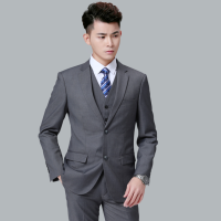 TDHORSE 春秋款灰色西服套装 Mr职业长袖制服