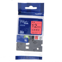 兄弟/Brother 标签机色带原装 红底黑字 12mm