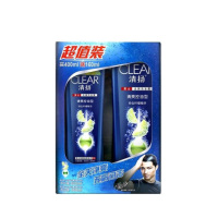 清扬(CLEAR) 男士去屑洗发露套装 清爽控油400g+运动薄荷160g