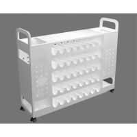 商用雨伞架 收纳家用酒店大堂雨伞桶 进门口放置桶 挂放雨伞的架子 双桶+5层6孔(滑轮带刹车) 放30~50把伞