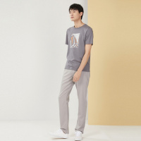 鄂尔多斯 1980春夏胶印图案男士T恤