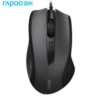 雷柏 N300 有线鼠标 办公鼠标 对称鼠标 笔记本鼠标 电脑鼠标 黑色