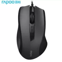 雷柏 N300 有线鼠标 办公鼠标 对称鼠标 笔记本鼠标 电脑鼠标 黑色