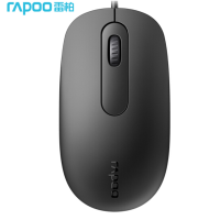 雷柏 N200 有线鼠标 办公鼠标 对称鼠标 笔记本鼠标 电脑鼠标 黑色