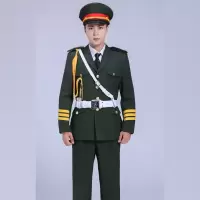 仪仗队套装 军绿色 10件套