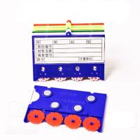 强磁仓库标签磁性材料卡 5.5x7.5三轮强磁 红蓝白绿(一个装)可定制
