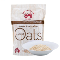 澳洲进口红色拖拉机燕麦片500g澳大利亚奇亚籽亚麻籽燕麦片冲饮谷物 [代餐礼盒2袋]原粒+速食纯燕麦