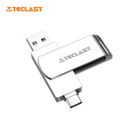 台电 (TECLAST) 睿动USB3.0-64GB 金属U盘 Type-C双接口手机电脑两用优盘 银色