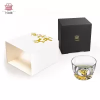 个杯堂 水晶金牛杯 水晶玻璃杯小茶杯璃彩金牛杯 单杯 80ml