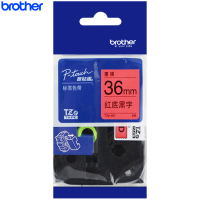 兄弟/Brother 标签机色带原装 红底黑字 36mm
