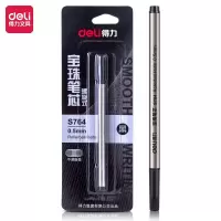 得力(deli)0.5mm黑色宝珠笔签字笔替芯 单支/卡