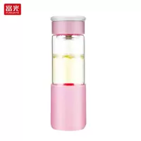 富光FUGUANG单层玻璃杯男女学生水杯玻璃杯隐藏式提手杯G1504-DP-520