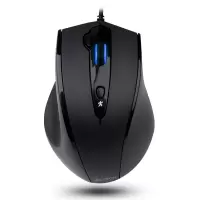 双飞燕（A4TECH）N-810FX有线鼠标 办公鼠标 便携鼠标 右手鼠标 DPI可调 绅士哑黑