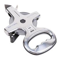 得力高精度钢架尺架式钢卷尺长钢带尺大卷尺手提皮卷尺50米米 DL9