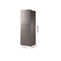 美的(Midea)BCD-256WTGPM(E) 256升三门冰箱 双变频无霜 小型家用三开门电冰箱 摩卡棕