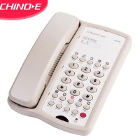 中诺 酒店电话机座机 可定制卡纸、丝印等(联系客服) 单键拨号 宾馆客房固定电话 B008D米白色