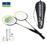 何大屋Hodtown 羽毛球拍双拍 成人健身用羽毛球拍2支只羽毛球训练比赛耐打碳素羽拍初学者 蟹霸霸羽毛球拍H