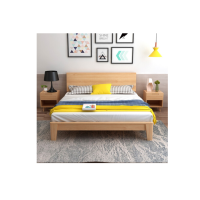 昊天伟业(HOTANWE) 实木床 现代中式1.8米卧室精品 实木原色床1.2*2.0床+床垫