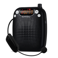 十度(ShiDu) S20无线便携扩音器 小蜜蜂教师导游专用腰挂大功率教学 经典黑(HD)