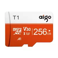 爱国者(aigo)256GB TF存储卡 U3 A1 V30 4K T1高速内存卡