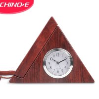 中诺 酒店电话机座机 时钟创意固定单话机 星级酒店商务宾馆客房专用电话机 B022型 红桃木