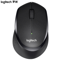 罗技(Logitech) 鼠标 无线鼠标 办公鼠标 静音鼠标 右手鼠标 黑色 带无线2.4G接收器