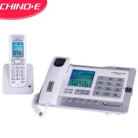 中诺来电语音报号数字无绳电话机 无线 座机 电话 子母机 一拖一 大屏幕 大按键一键拨号 H802珠光白