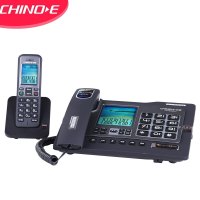 中诺 来电语音报号 无绳 电话机 无线 座机 电话 子母机 一拖一 大屏幕 大按键 一键拨号 H802雅士黑