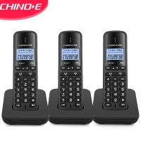 中诺 无绳 电话机 无线 座机 单机 套装 子母机 中文显示 高清免提 固定 电话 W158黑色 一拖二