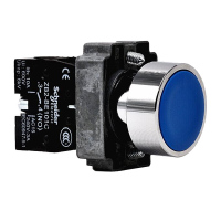 施耐德电气 XB2B 蓝色 金属 按钮 XB2BA61C 平头按钮