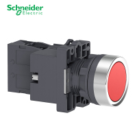 施耐德电气 XA2 红色 塑料 按钮 XA2EW34B1 LED型平头按钮