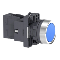 施耐德电气 XA2 蓝色 塑料 按钮 XA2EW36B1 LED型平头按钮