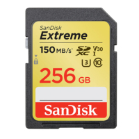 闪迪(SanDisk) 256GB SD存储卡 U3 C10 V30 4K至尊极速版数码相机内存卡 读速150MB/s