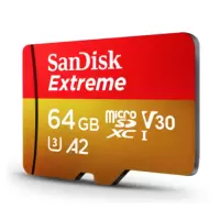 闪迪(SanDisk) 64GB TF(MicroSD)存储卡 U3 C10 A2 V30 4K 至尊极速移动版内存卡