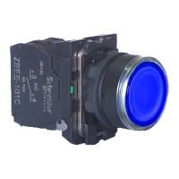 施耐德电气 XB5A 蓝色 塑料 LED型平头按钮 XB5AW36B1C 按钮