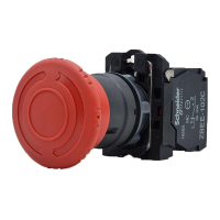 施耐德电气 XB5A 红色 塑料 按钮 XB5AS542C 40mm蘑菇头急停按钮